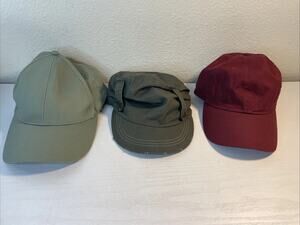 Lot of 3 Blank Plain Casual Dad Hat Baseball Cap Cadet Military Style Hats Set